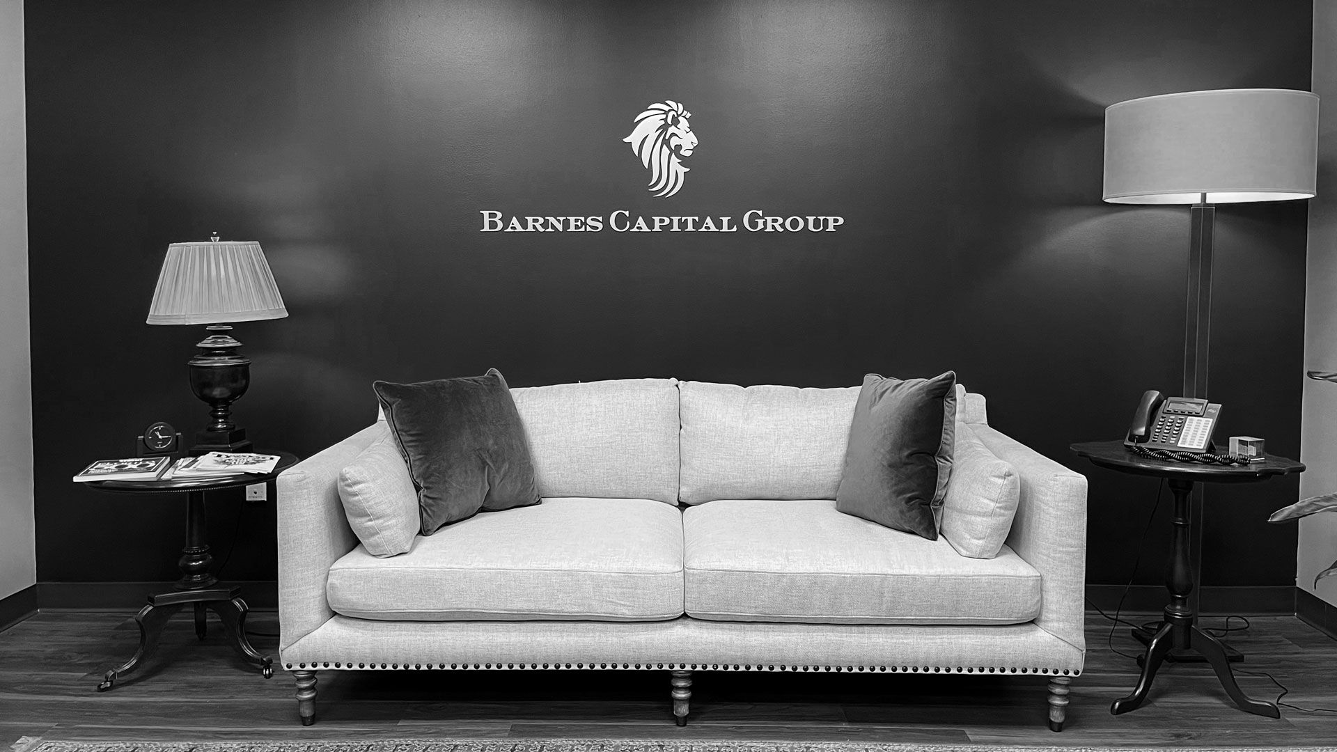 black and white photo of accredited investment fiduciary's barnes capital group office